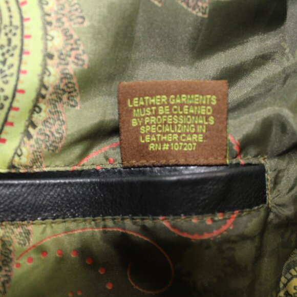 Kuhlman Genuine Leather Black Jacket paisley lining Men Size 3 / M - Picture 7 of 10